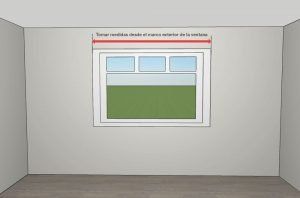 Cómo medir estores - mediciones de ancho de ventana