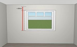 Cómo medir estores - mediciones alto con soporte a pared